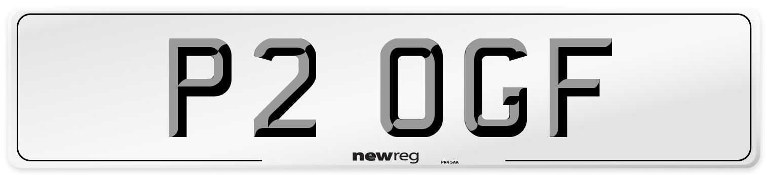 P2 OGF Number Plate from New Reg
